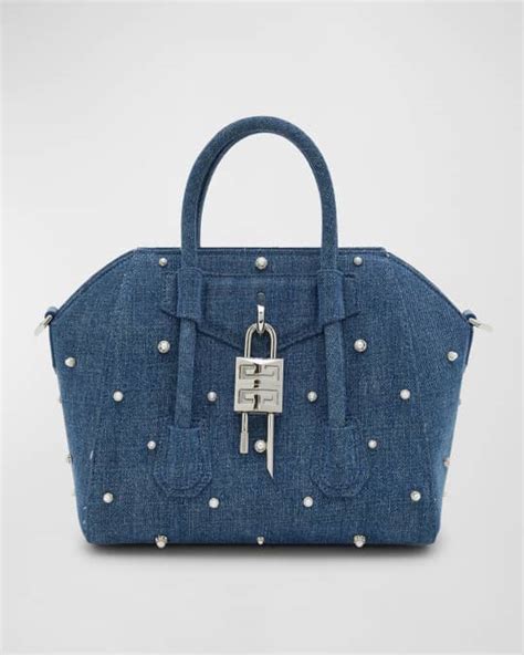 antigona small givenchy|mini antigona lock denim tote bag.